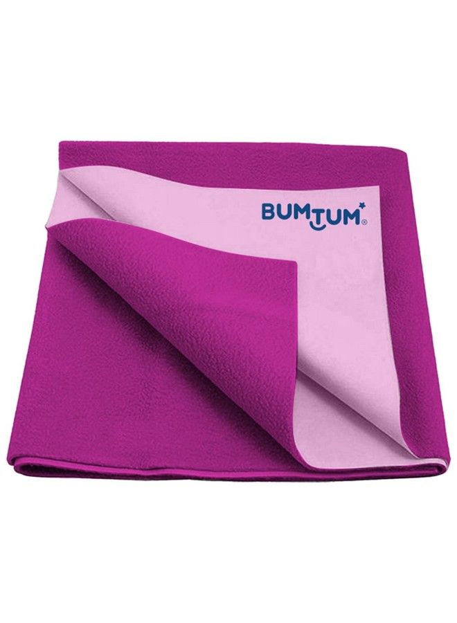 Bumtum Baby Dry Sheet Waterproof Soft Fleece Baby Bed Protector ; Anti Bacterial & Odour Free ; Extra Absorbant Reuseable & Washable (Grape Small Size 50 * 70Cm Pack Of 1) - Image 2