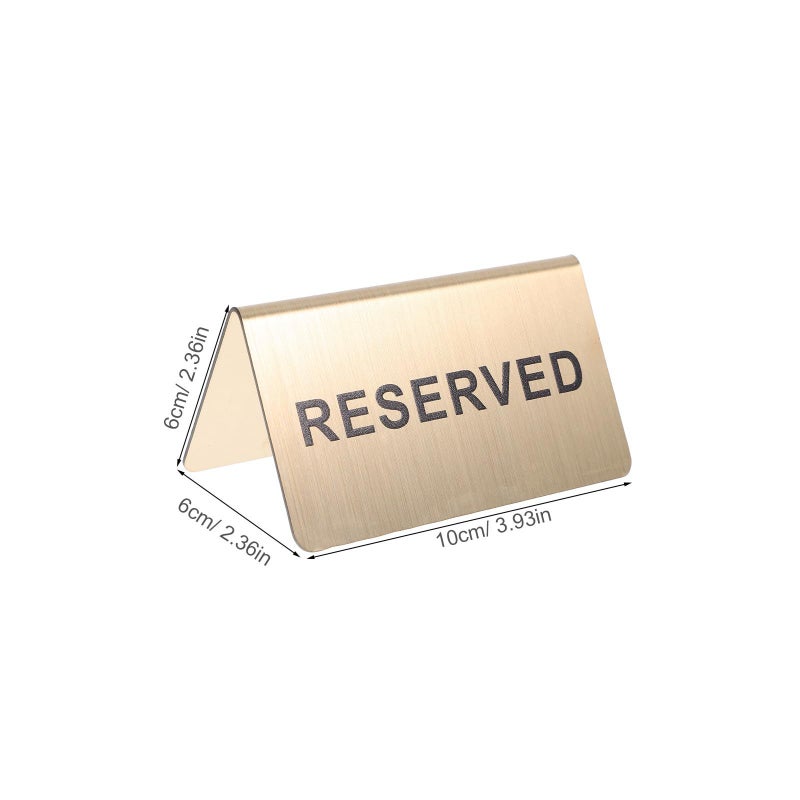 Stainless Steel Reserved Sign Table Tent for Restaurant Wedding Banquet - Image 3