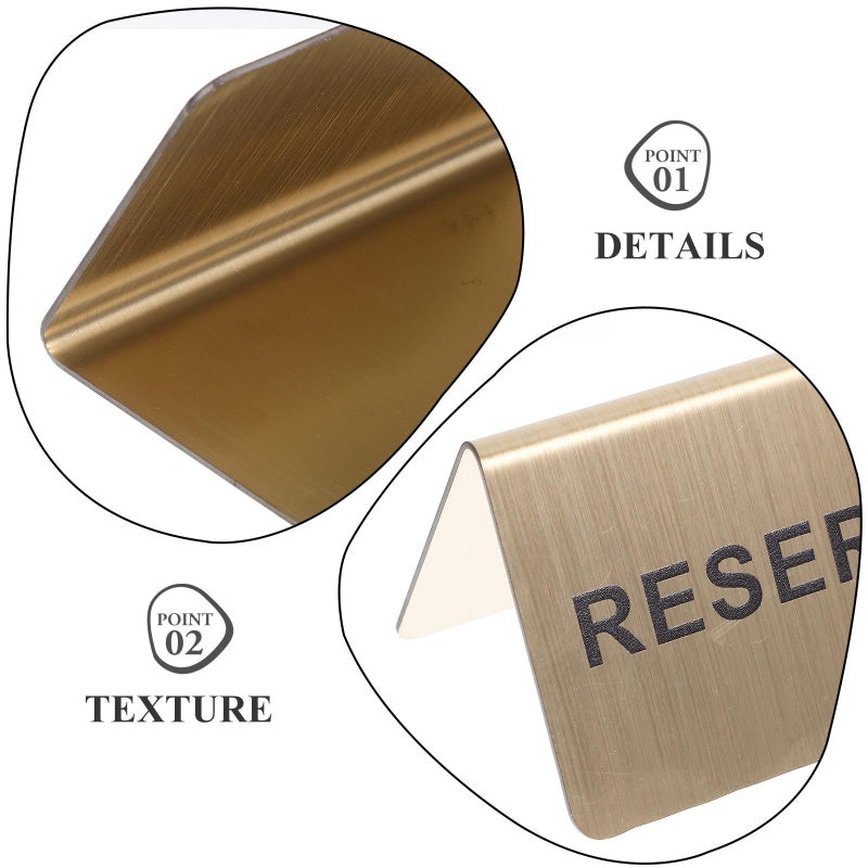Stainless Steel Reserved Sign Table Tent for Restaurant Wedding Banquet - Image 4