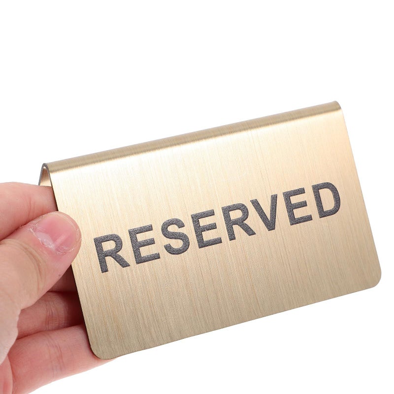 Stainless Steel Reserved Sign Table Tent for Restaurant Wedding Banquet - Image 5