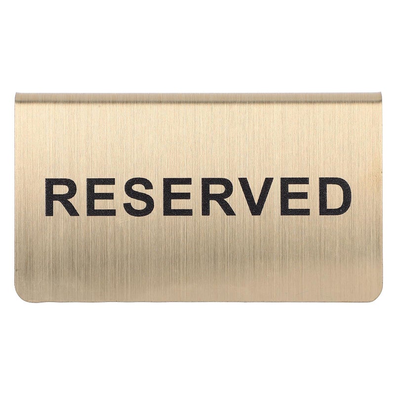 Stainless Steel Reserved Sign Table Tent for Restaurant Wedding Banquet - Image 2