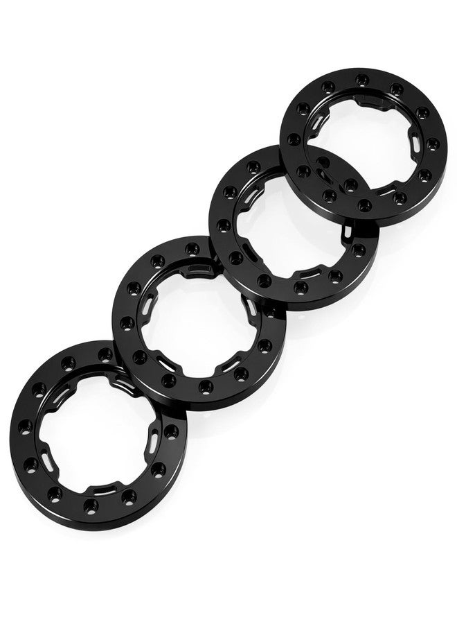 RCLIONS مجموعة حلقات تثبيت الإطارات المصنوعة من الألومنيوم من RCLIONS، 4 قطع، مقاس 1.55 بوصة، لعجلات سيارات AXIAL UTB18 D90 TF2 CC01 AX90069 MST JIMNY 1/10 RC Crawler Truck Car Wheels (أسود) - Image 5