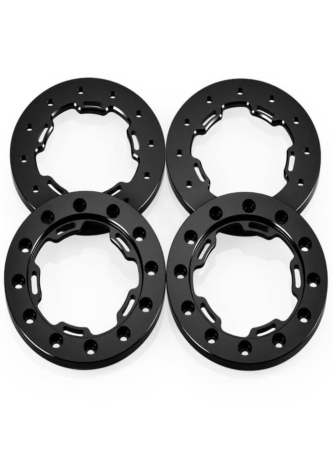 RCLIONS مجموعة حلقات تثبيت الإطارات المصنوعة من الألومنيوم من RCLIONS، 4 قطع، مقاس 1.55 بوصة، لعجلات سيارات AXIAL UTB18 D90 TF2 CC01 AX90069 MST JIMNY 1/10 RC Crawler Truck Car Wheels (أسود) - Image 4