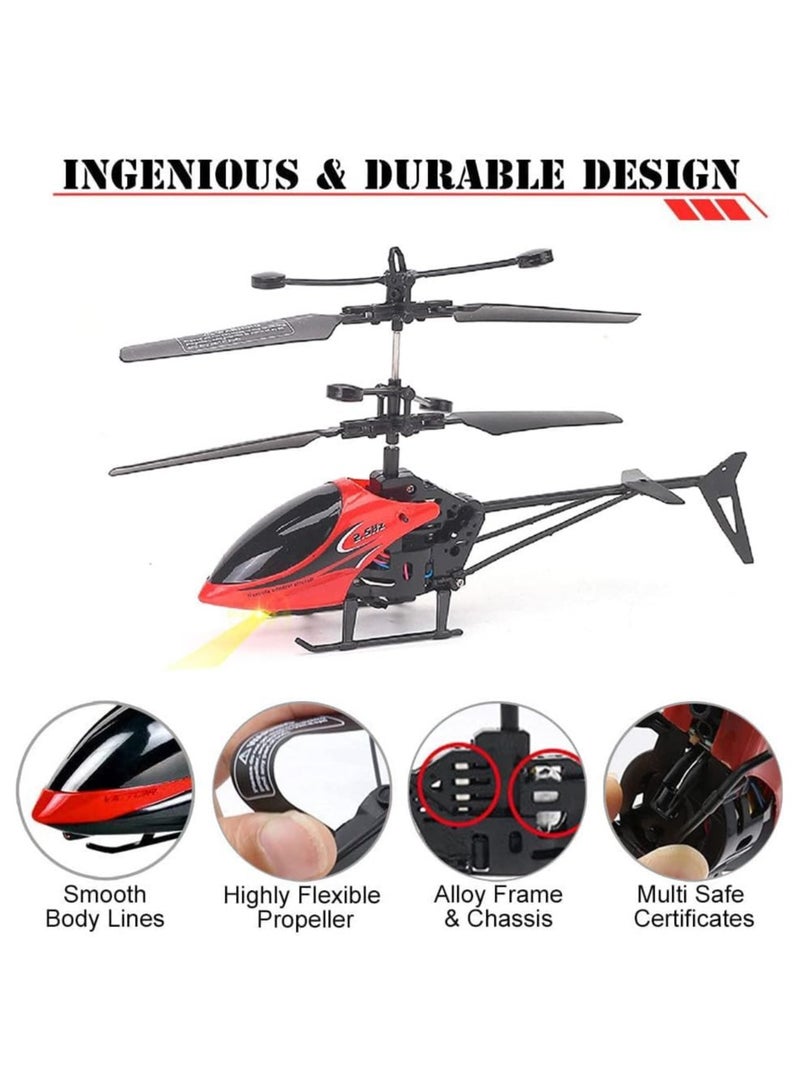 RC Helicopter, 2.4 GHz High and Low 2 Speed Up and Down Flying with One Key Take-Off/Landing,2-Channel Kids Remote Helicopter with  Light, Suitable for Boys and Girls Helicopter Flying Toys  - Image 5
