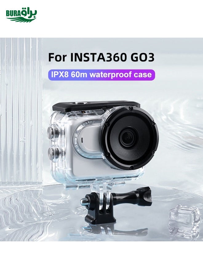 BURAQ For Insta360 GO 3 Underwater Waterproof Housing Case with Touch Back Cover  - Image 2