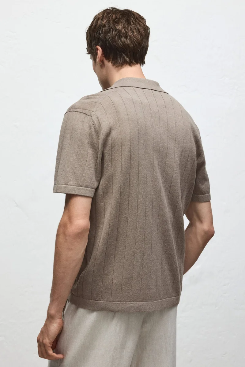 H&M  Regular Fit Linen-blend resort shirt for Men | Best Price UAE