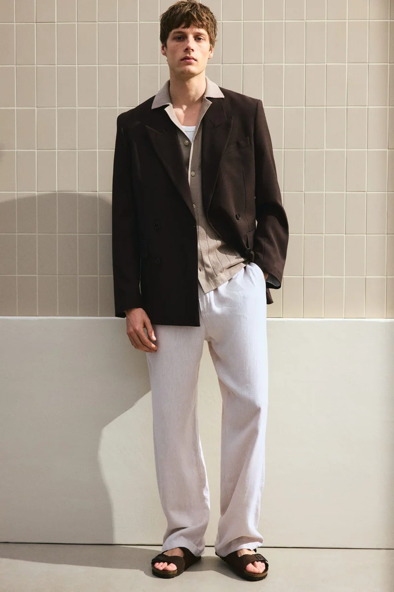 H&M  Regular Fit Linen-blend resort shirt for Men | Best Price UAE