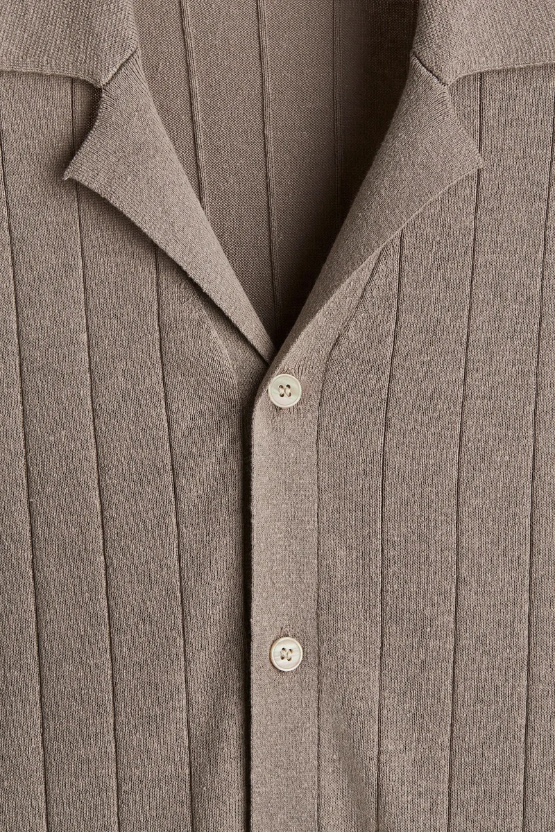 H&M  Regular Fit Linen-blend resort shirt for Men | Best Price UAE
