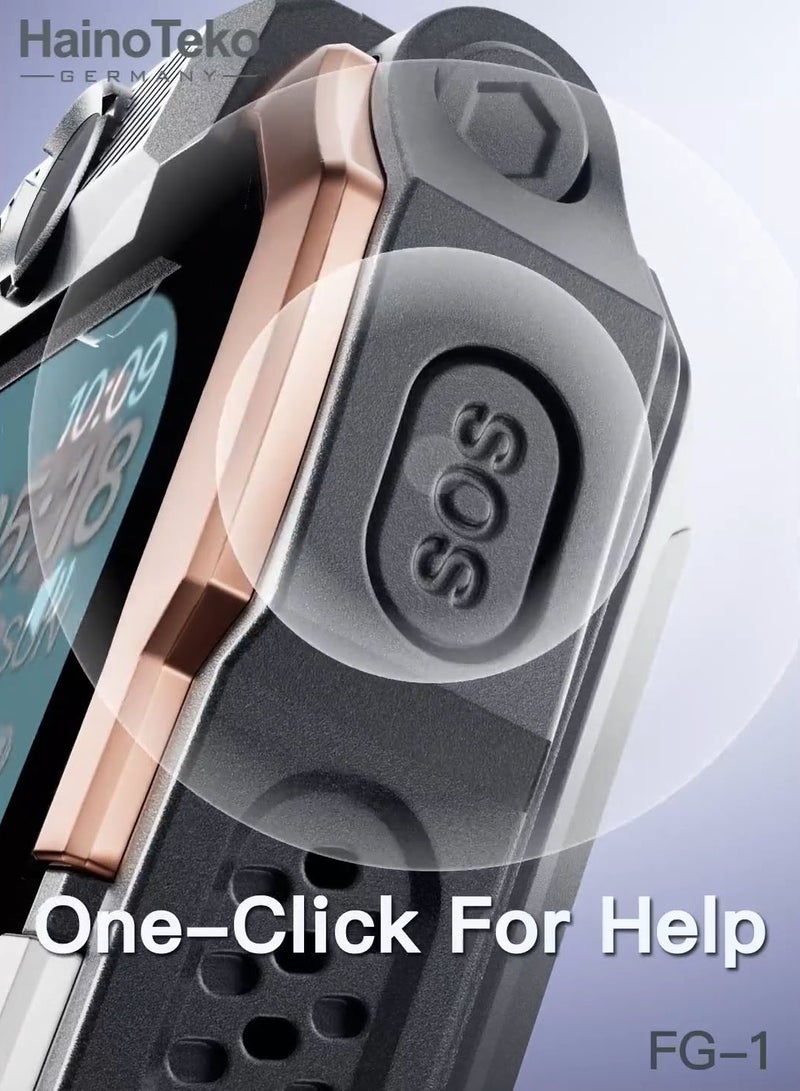 Haino Teko Haino Teko FG-1 Kids' 5G Smart Watch With SIM Card Support Front and Back Cameras Black  - Image 4