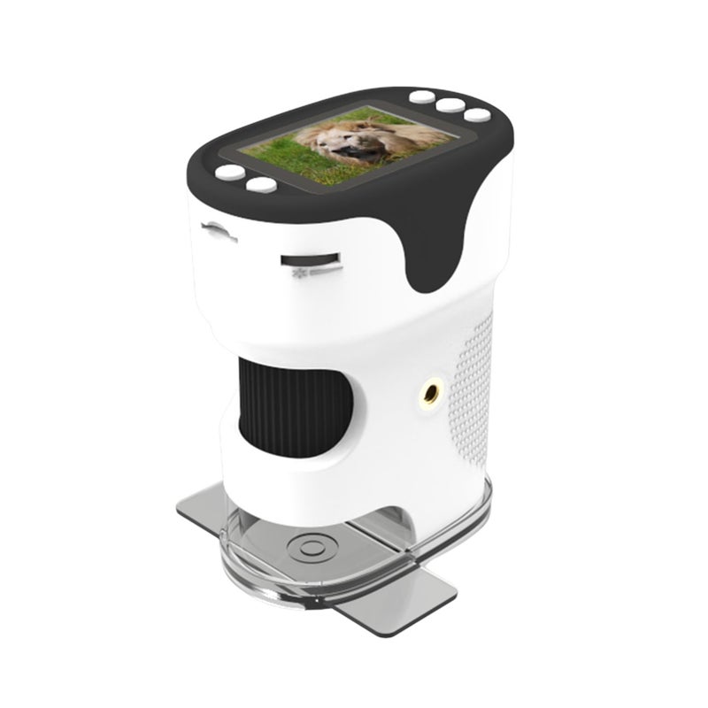 Pocket Microscope for Kids Portable Single Lens Microscope 2.0'' IPS Screen 200 Times Magnification Support Photo and Video Record Toy Binoculars PSTEM Educational Toys Indoor and Outdoor Christmas - Image 1