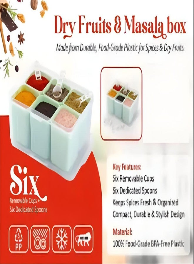 Joystick 6-in-1 Masala Dabba | Multipurpose Masala Container & Spice Box | Durable & Stylish Spices Container for Kitchen | Perfect for Indian Cooking & Storage Needs - Image 3