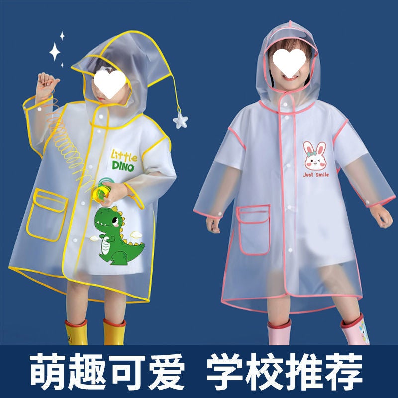 Summer Cute Poncho Waterproof One-Piece Raincoat Returning Customers Small And Small Children'S Kindergarten Baby Poncho Brim Rain - Image 4