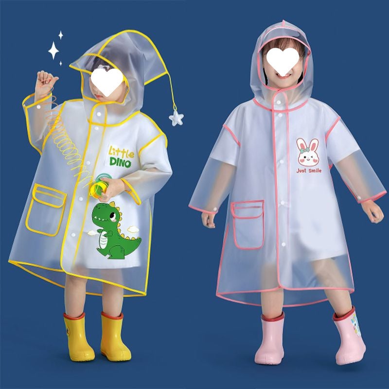 Summer Cute Poncho Waterproof One-Piece Raincoat Returning Customers Small And Small Children'S Kindergarten Baby Poncho Brim Rain - Image 2