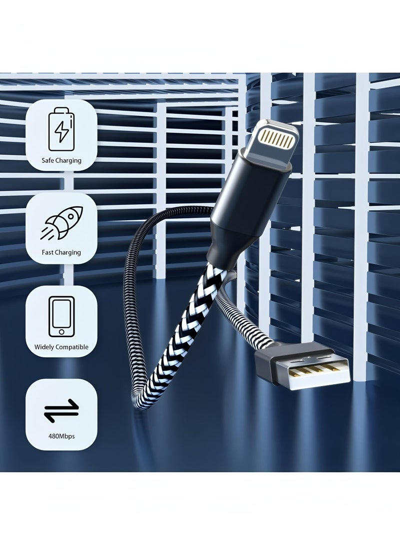 Flyview 3 pcs iPhone Charger 1.8m Apple MFi Certified Fast Charging Lightning Cable Nylon Braided High Speed Transfer Cord for iPhone 14 13 12 11 Pro Max XR XS X 8 7 6 Plus iPad and More - Image 2