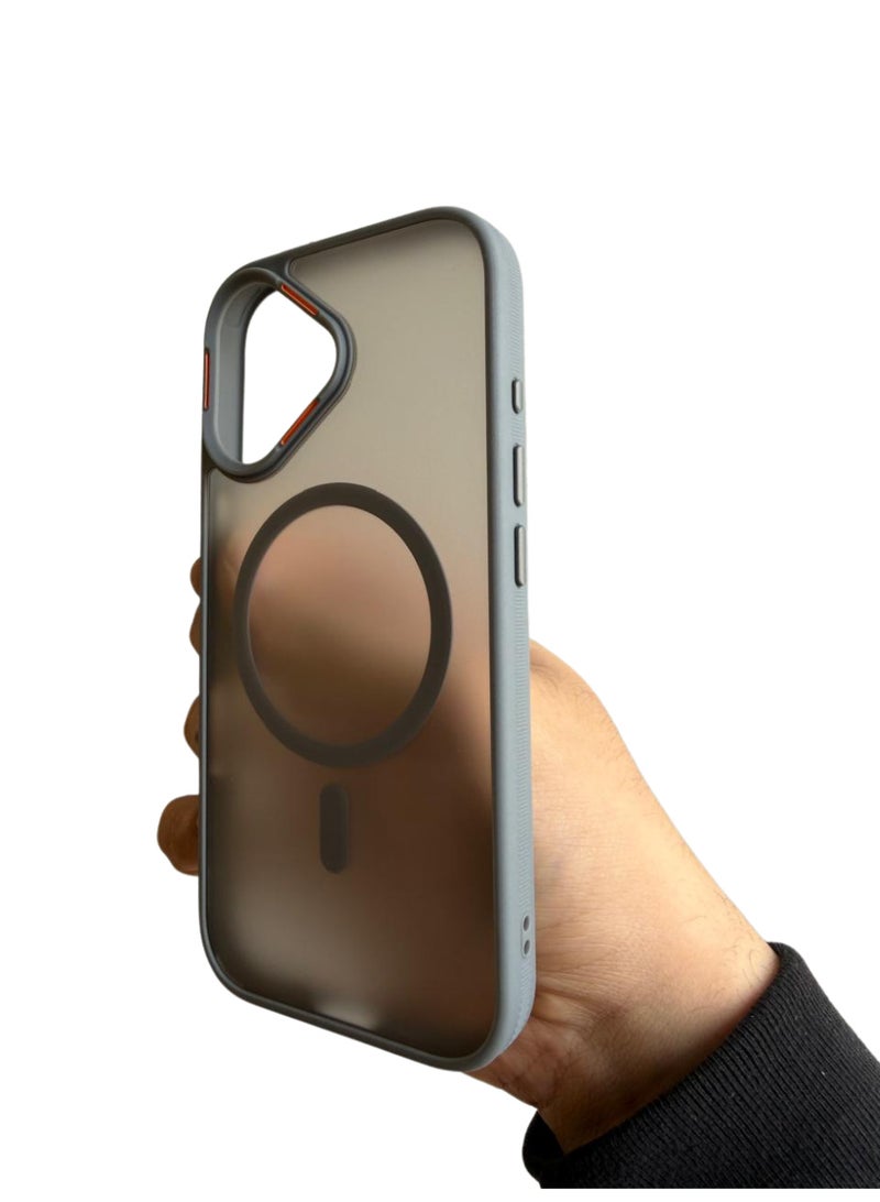 Magnetic Matte Case for iPhone 17 (6.1 Inch) – Shockproof Slim Transparent Cover with Camera Protection, Anti-Fingerprint, Wireless Charging Compatible – (Gray) - Image 2