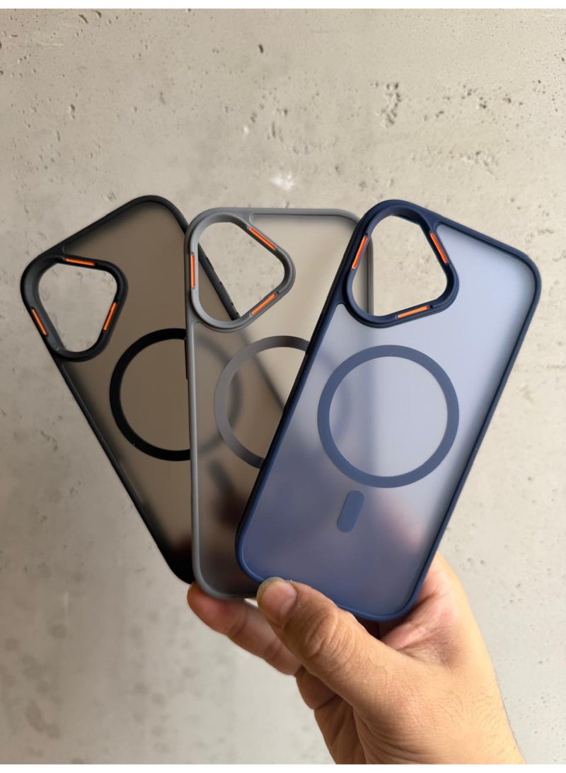 Magnetic Matte Case for iPhone 17 (6.1 Inch) – Shockproof Slim Transparent Cover with Camera Protection, Anti-Fingerprint, Wireless Charging Compatible – (Gray) - Image 3