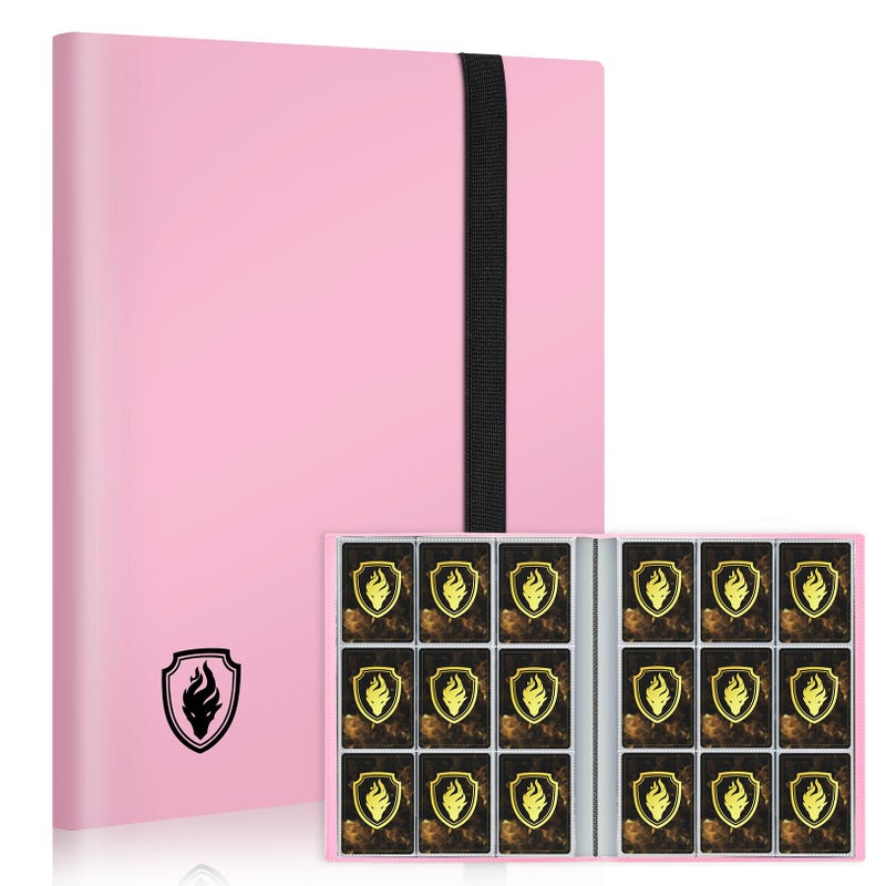 Fabmaker Card Binder 9 Pocket, Fabmaker 396 Pockets Trading Card Binder, Premium Collector Card Album for Standard Cards, Side Loading Card Collection Folder for Game Cards, Sport Cards, Pink - Image 1