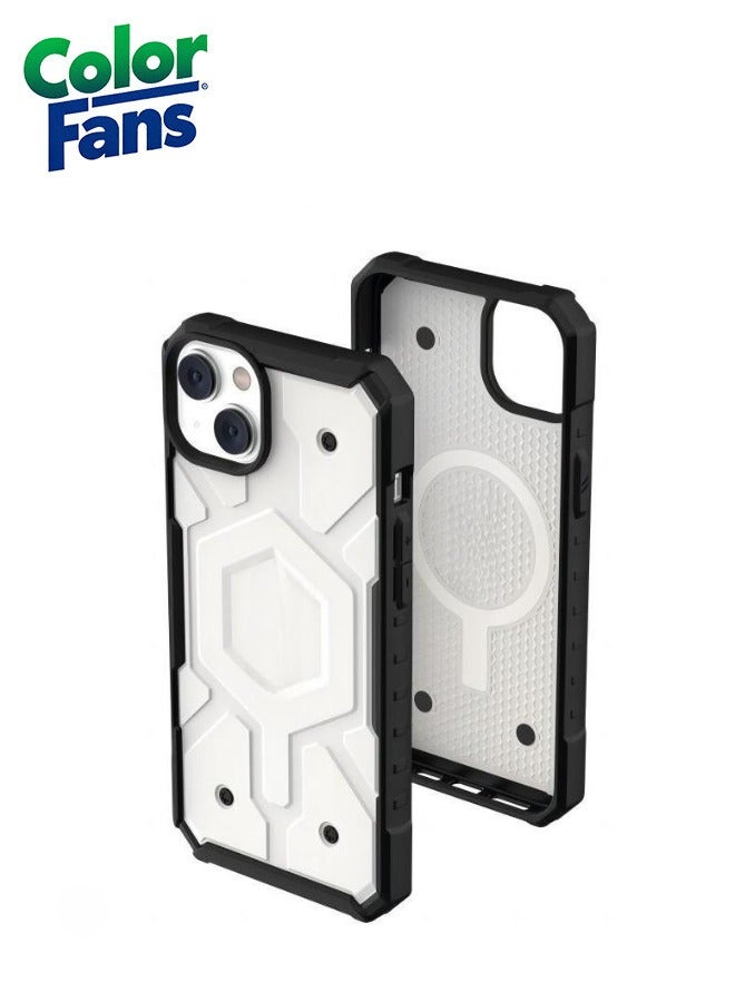 Color Fans Pathfinder MagFit iPhone 15 Plus Case Protective Cover White - Image 1