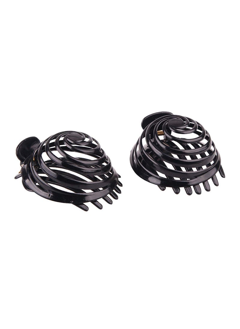 Suoirblss 2PCS Bun Cover Hair Holder Wig Accessories Women Shell Dome Plastic Hair Clips Girls Beauty Accessory Can Be Used as a Bun Maker or a Hair Grip 