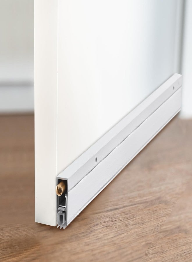 Yaocom 36" Aluminum Automatic Door Sweep Auto Door Bottom Seal Insert Sweep Stoppers for Bottom, 11/20" W x 36" L x 1-3/8" H - Image 1