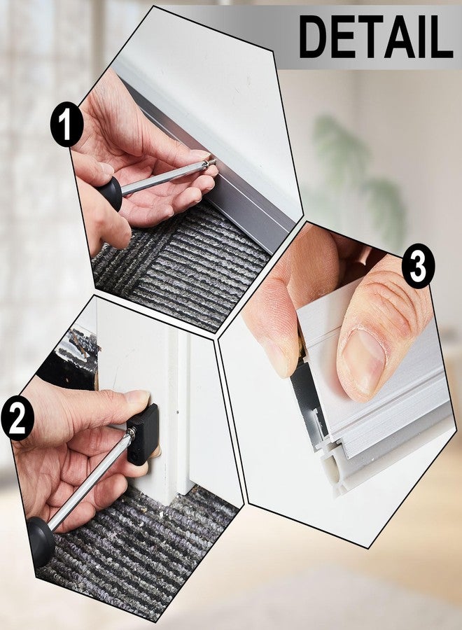 Yaocom 36" Aluminum Automatic Door Sweep Auto Door Bottom Seal Insert Sweep Stoppers for Bottom, 11/20" W x 36" L x 1-3/8" H - Image 3