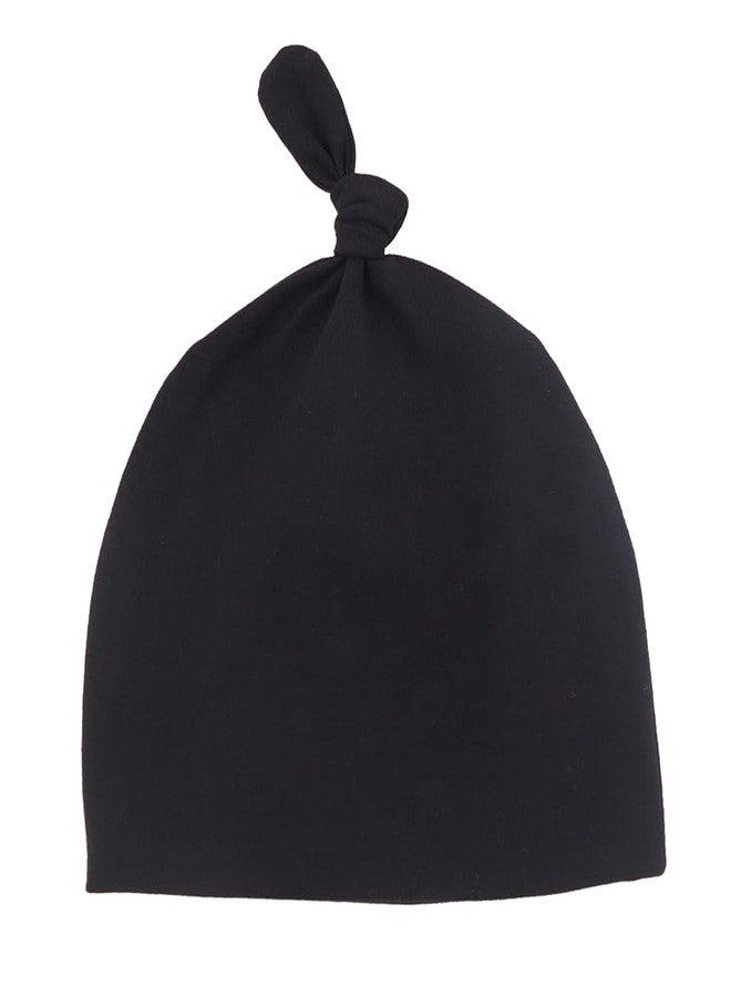 Sugarmelon Silky Satin Lined Newborn Hat Hair Care Knot Beanie Hats for Infant Baby Boys Girls Caps 0-6 Months (0-6M Black) - Image 2