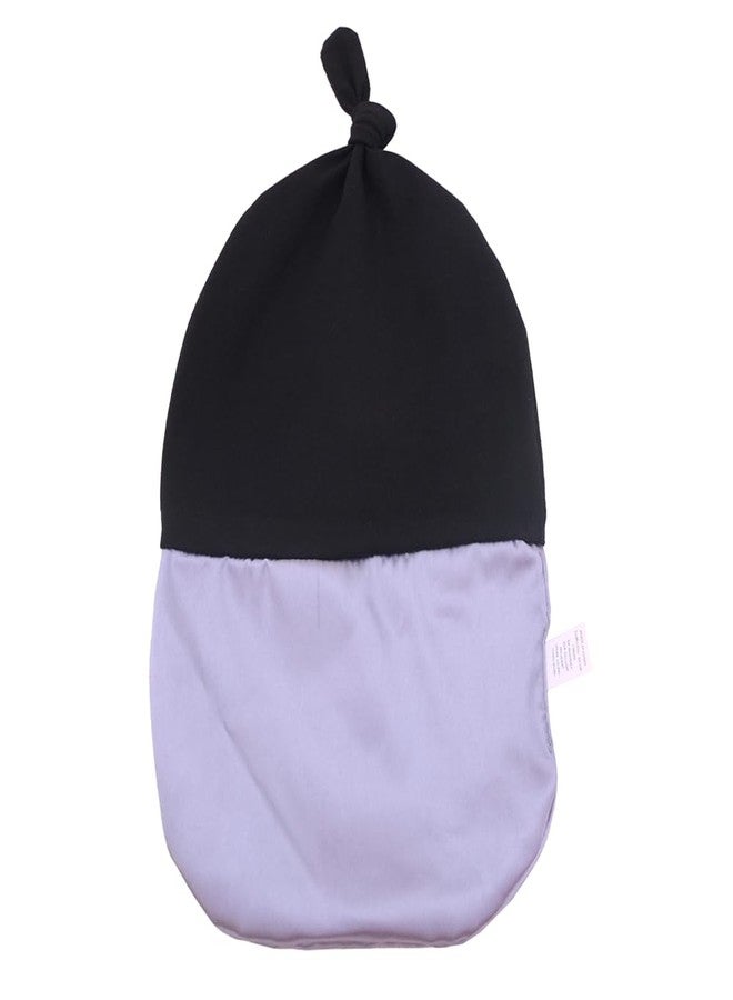 Sugarmelon Silky Satin Lined Newborn Hat Hair Care Knot Beanie Hats for Infant Baby Boys Girls Caps 0-6 Months (0-6M Black) - Image 3