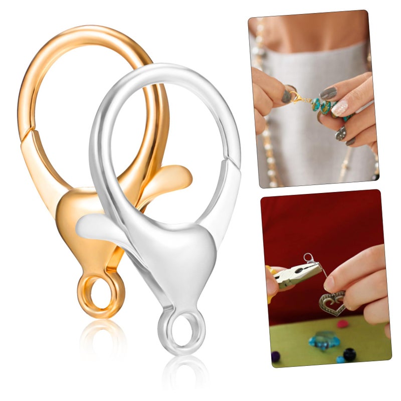 Gold Silver Lobster Claw Clasps and Jump Rings Alloy Jewelry Findings Kit for DIY - Image 5