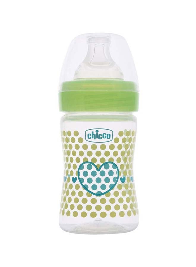 Chicco زجاجة تغذية الرفاهية (150 مل، بطيء) 0م+ تدفق متوسط (أخضر) - Image 1