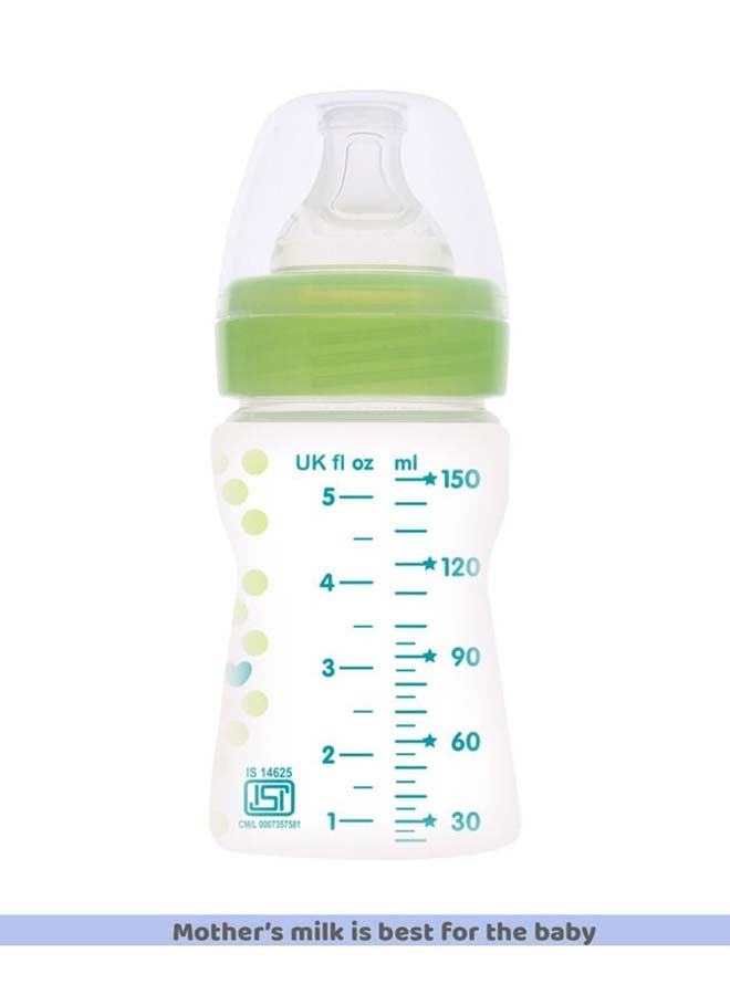 Chicco زجاجة تغذية الرفاهية (150 مل، بطيء) 0م+ تدفق متوسط (أخضر) - Image 3