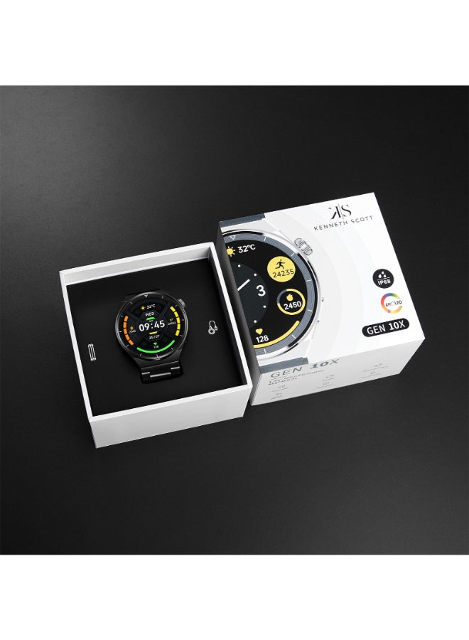 KENNETH SCOTT Unisex Silicone & Bracelet Smart Watch KG10X-XSBBX - 46.2 mm  - Image 5
