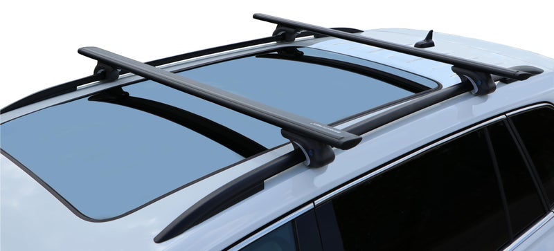 BRIGHTLINES All Black Heavy Duty 220 lbs Wing Shaped 54 Universal Crossbars Roof Racks Compatible with Raised Roof Side Rails for Kayak Luggage ski Bike Carrier a Set of 2