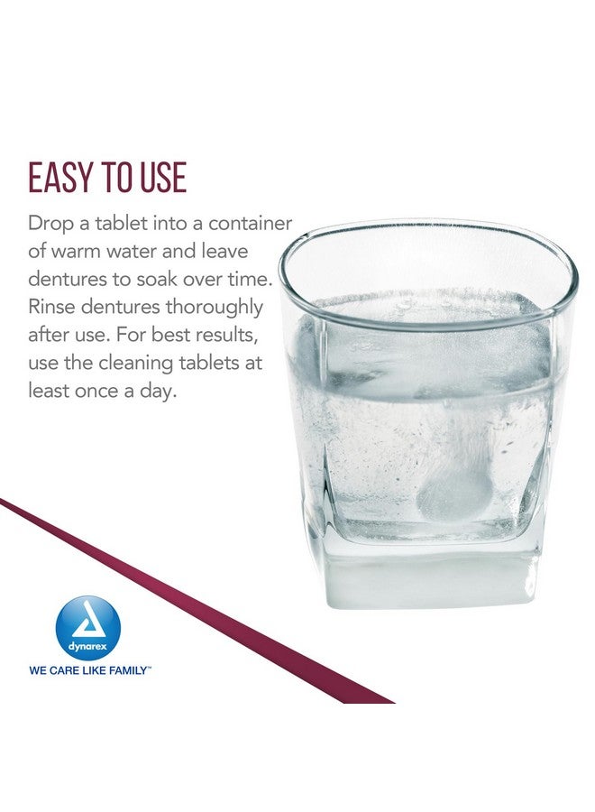 Dynarex Denture Cleanser Tablets - Reduce Odors & Stains - Individually Wrapped, Peppermint Denture Cleaning Tablets - Box of 40 Tablets - Image 3