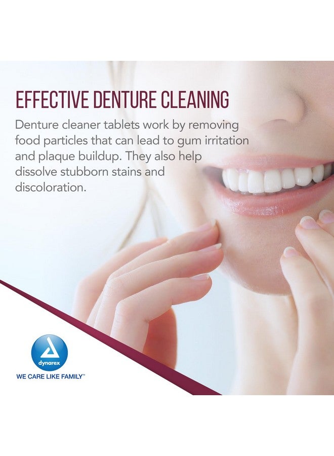Dynarex Denture Cleanser Tablets - Reduce Odors & Stains - Individually Wrapped, Peppermint Denture Cleaning Tablets - Box of 40 Tablets - Image 5