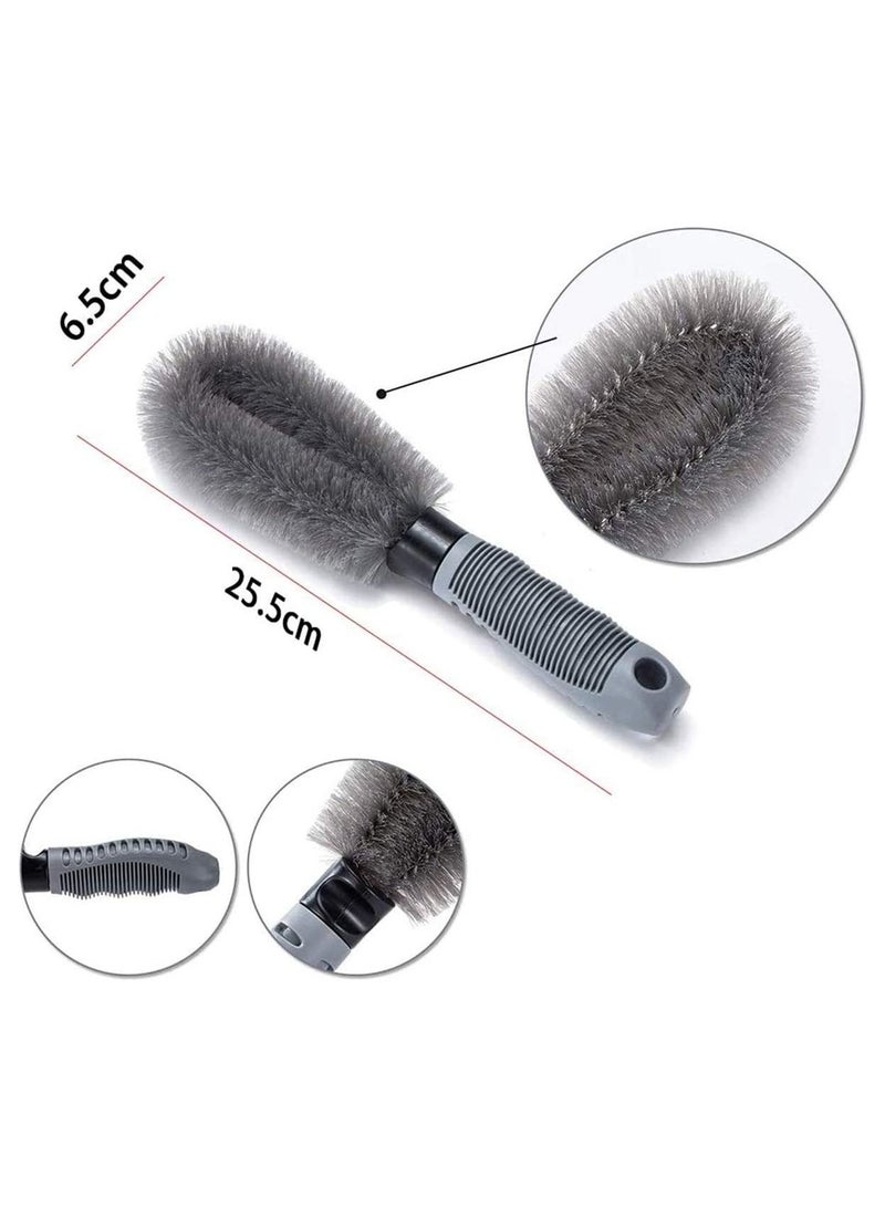Y&D Car Wheel Cleaning Brush Set Washing Tool Rim Cleaner for Alloy Motorcycle or Bicycle Tire 3 Pieces  - Image 2