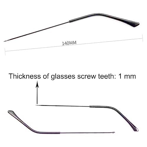 ZEALMAX 1 Pair Metal Frame Arms Legs Replacement Temple Arm for Eyewear Eyeglasses, Grey - Image 2