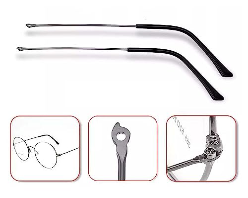 ZEALMAX 1 Pair Metal Frame Arms Legs Replacement Temple Arm for Eyewear Eyeglasses, Grey - Image 3