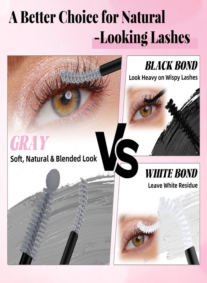 Mayhug Gray Lash Bond and Seal Kit with Lash Glue Remover and Tweezers Long-Lasting, Waterproof For DIY Eyelash Extension At Home Use Beginners Friendly Kit 4-in-1 - Image 2