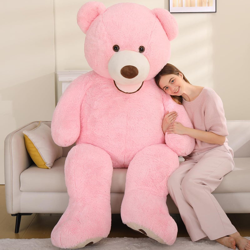MaoGoLan Giant Pink Teddy - 6ft Stuffed Animal, Smiling Face, Large Plush - Life Size Gift for Valentines Day, Anniversary, Birthday - Image 2