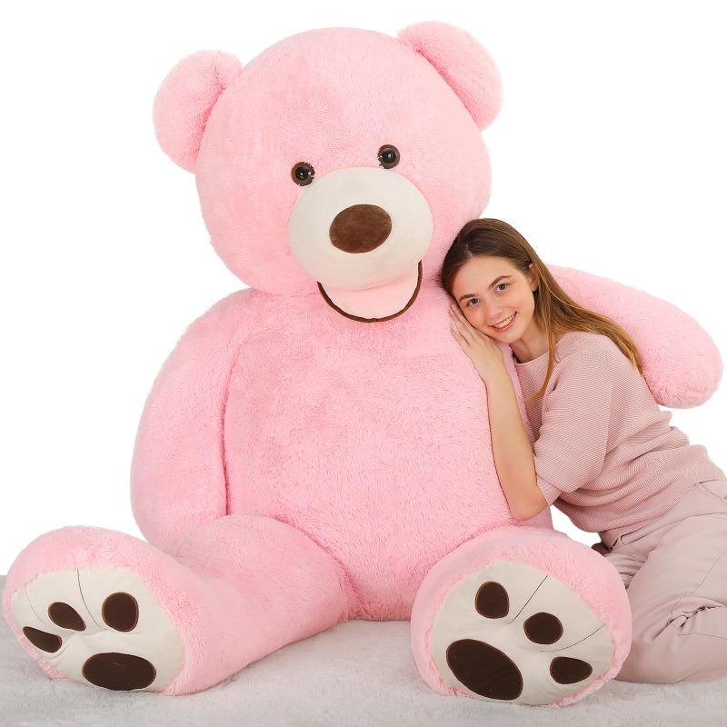 MaoGoLan Giant Pink Teddy - 6ft Stuffed Animal, Smiling Face, Large Plush - Life Size Gift for Valentines Day, Anniversary, Birthday - Image 1