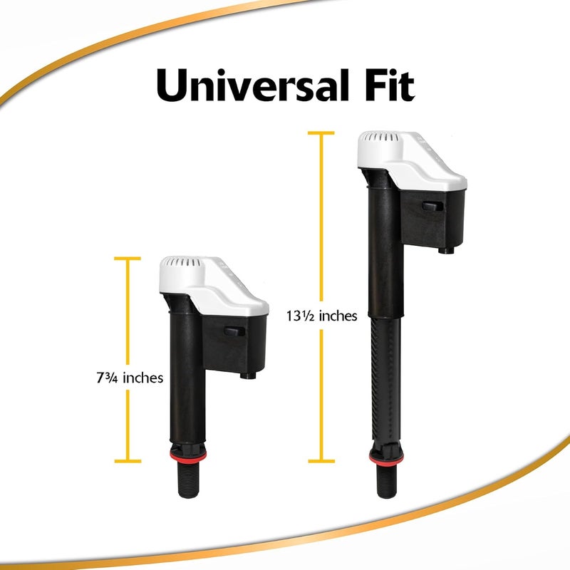Korky Korky 818BP QuietFILL Universal Toilet Fill Valve and Premium Flapper Easy to Install and QuietMade in USA 2 Inch Black  - Image 3