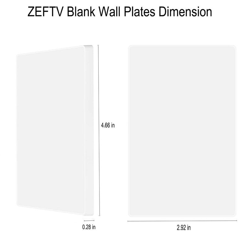 ZEFTV Screwless Blank Wall Plates 1-Gang Blank Switch Outlet Electrical Cover Plate Unbreakable Thermoplastic Faceplate for Decorative Receptacle Outlet Switch, White (4 Pack) - Image 4