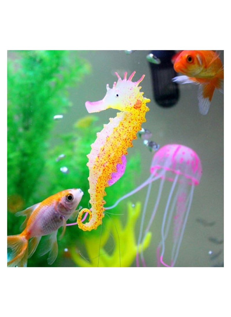 Generic 3Pcs Aquarium Ornament Glowing Floating Effect Artificial Sea Horse for Fish Tank Decoration  - Image 5