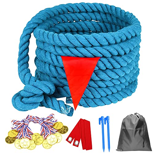 DHXGON 40 Feet Tug of War Rope for Kids and Adults Outdoor Games Summer Outdoors Yard Backyard Camping Lawn for Field Day Family Reunion Birthday Party Team Building Activities Carnival - Image 1