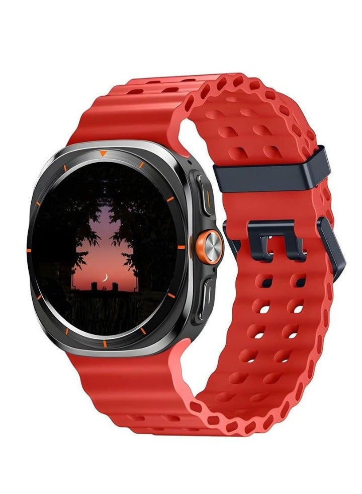 ELTRAZONE Soft Silicone Adjustable Replacement Watch Strap for 47mm Smartwatch | Durable Sport Bracelet Compatible with Galaxy Watch 7 Ultra | Lightweight, Sweat-Resistant, Comfortable Band for Active Lifestyles | Easy Installation – - Image 4