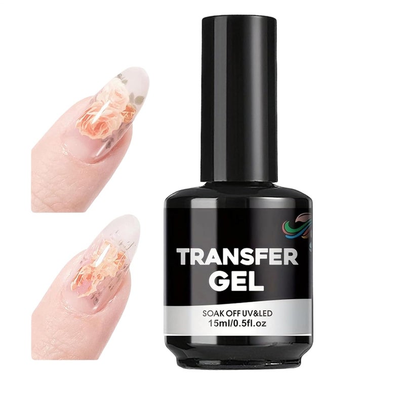 Nail Transfer Gel | 15ml Strong Adhesive Nail Stickers | Gel Transfer Foil for Beauty and Personal Care Women Beginners Home Salon DIY Manicure - Image 1