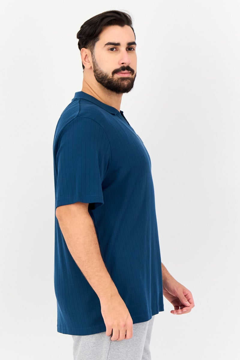 Puma x One8 Men Sportswear Fit Short Sleeves Outdoor Polo Shirt, Dark Teal Blue - Image 2