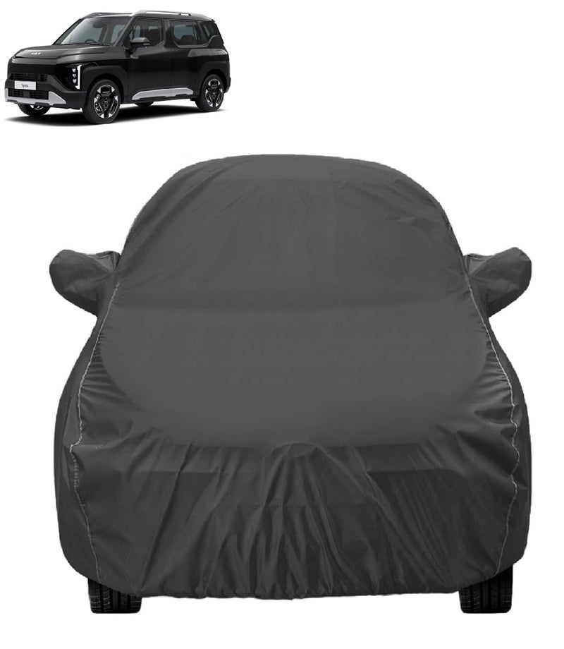 Auto Hub Car Cover Compatible with Kia Syros with Mirror Pocket, Dustproof, Heat Resistant, Triple Stitched, Syros Car Cover- Grey - Image 1