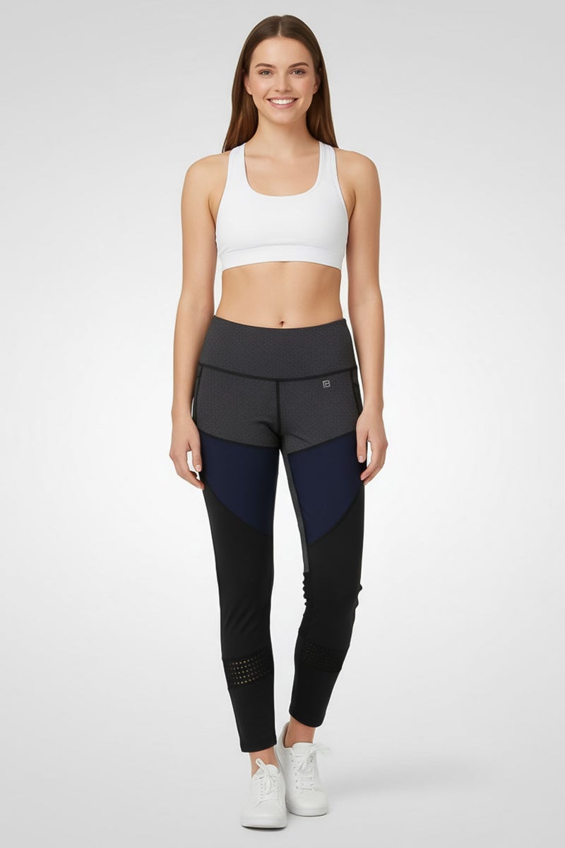 Body Language Women Sportswear Fit Training Leggings, Charcoal - Image 2