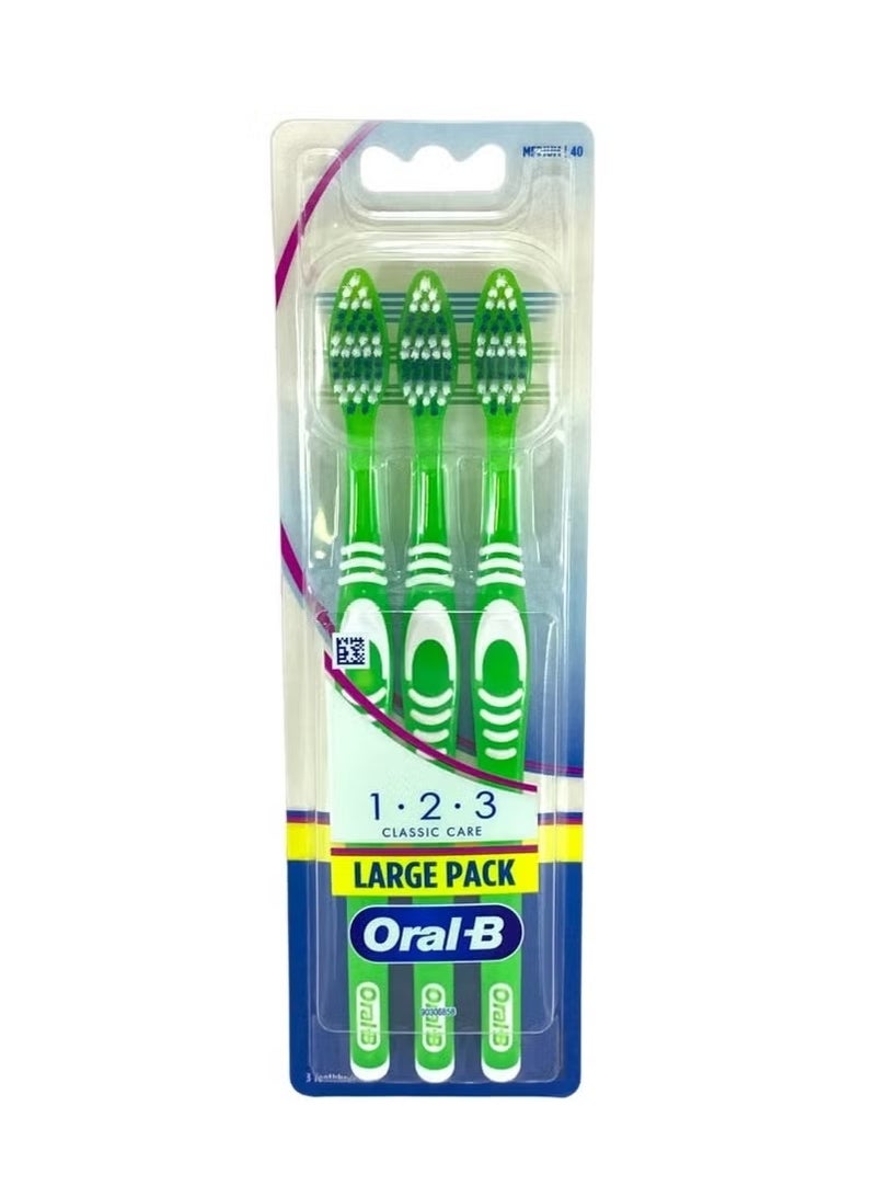 Oral-B 1.2.3 Classic Care Large Pack Manual Brush